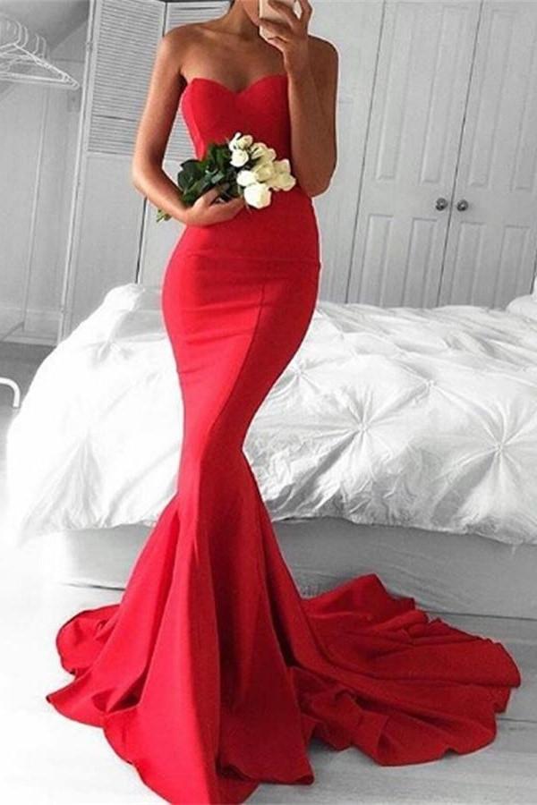 beautiful red prom dresses