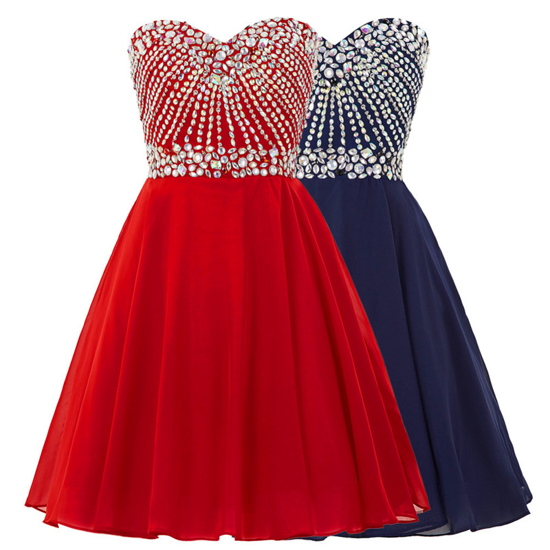 red and silver homecoming dresses