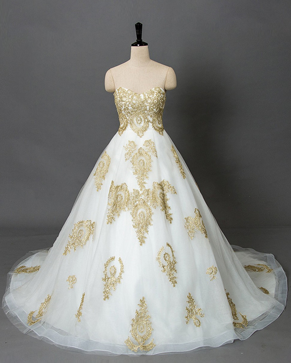 A-line Tulle Wedding Dress,Sleeveless Wedding Dress,Sweetheart Bridal ...