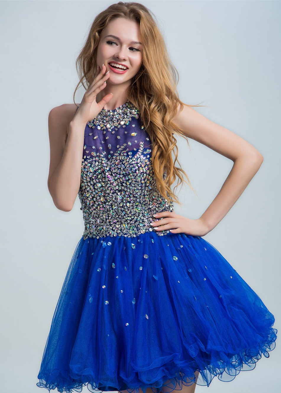Glamorous Party Dress,Aline Dresses,Scoop Prom Dresses