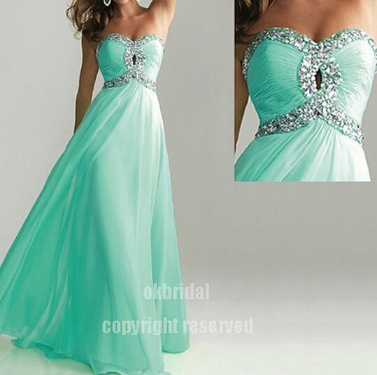 Lomg Prom Dresses Turquoise