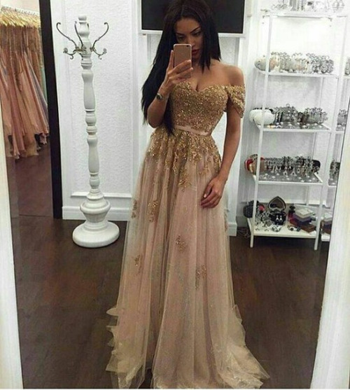 Gold Prom Gowns