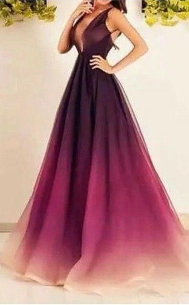 ombre long gown