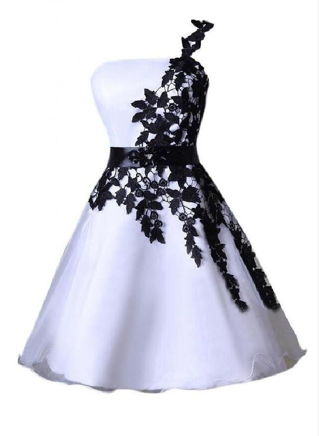 black and white homecoming dress