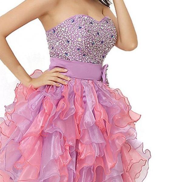 Short Prom Gowns,tulle Bea..
