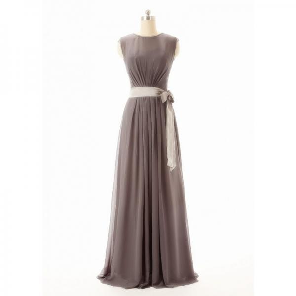 Grey Bridesmaid Dresses, Long Bridesmaid Dresses, Modest Bridesmaid ...