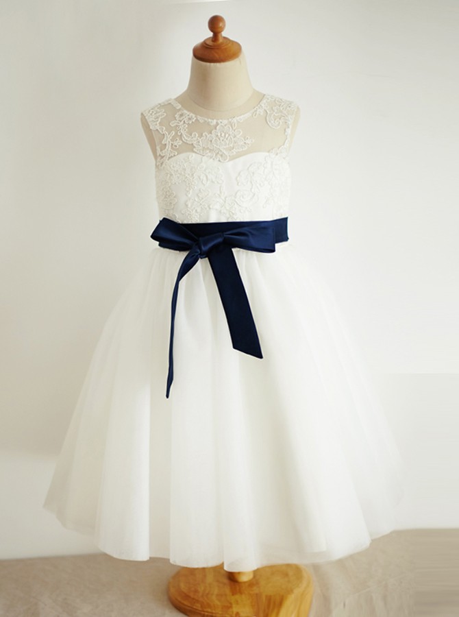 Wedding Dress A-Line, Party Dress With Appliques, White Wedding Dress ...