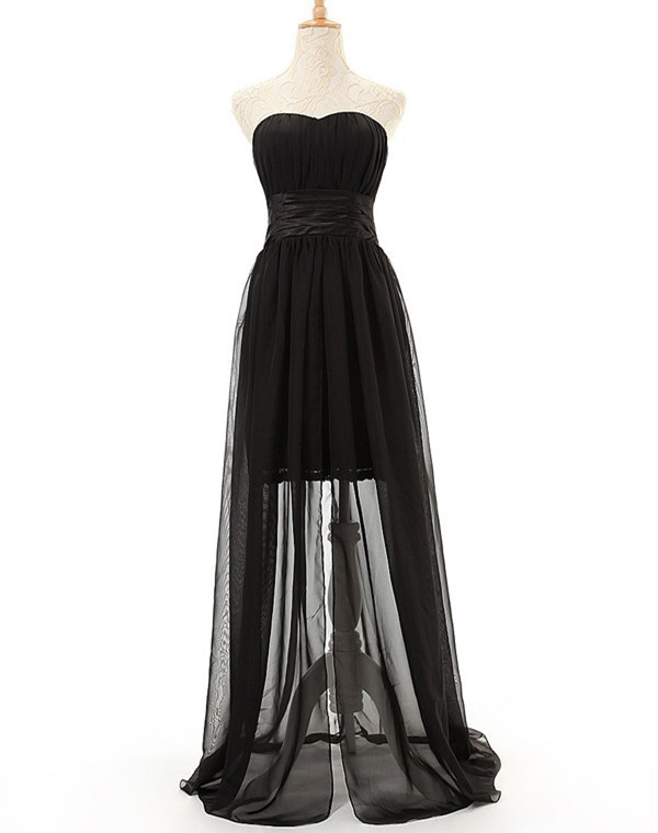 Sexy Black Bridesmaid Dresselegant Sweetheart Prom Dressfloor Length Bridesmaid Dress With 2837