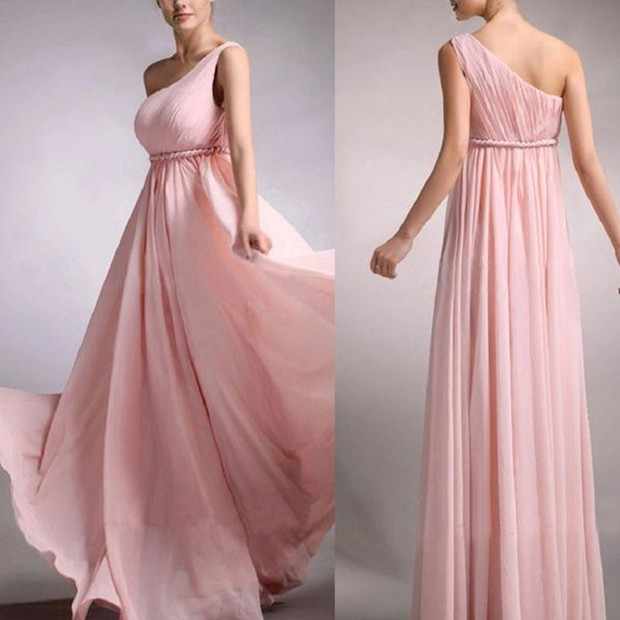 Simple A-line Pure Color Prom Dress,Bridesmaid Dress Y6861