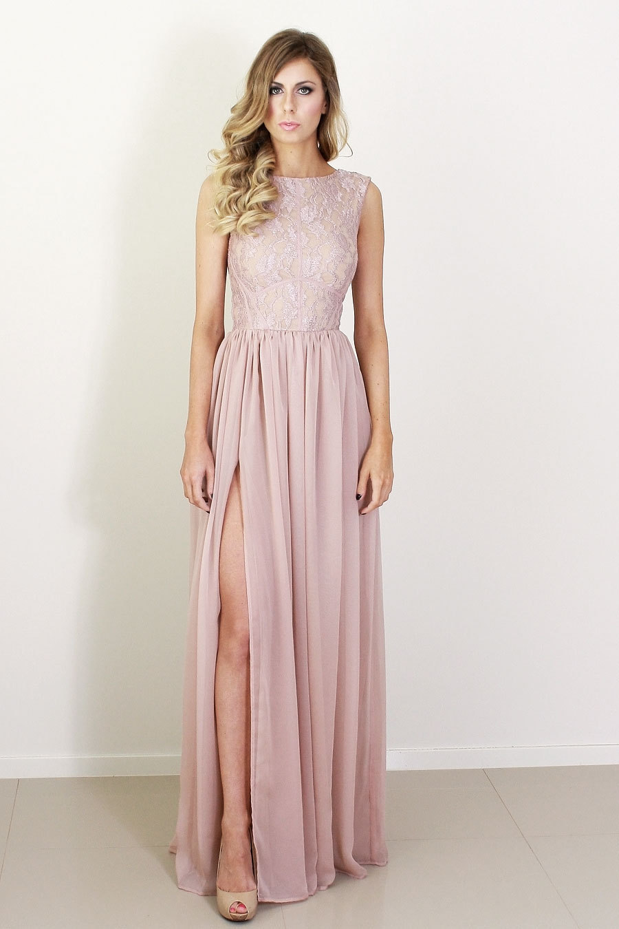 Dusty Pink Bridesmaid Dress Modest Chiffon Dusty Pink Bridesmaid Dress Modest Chiffon Dresses Long Lace 16588