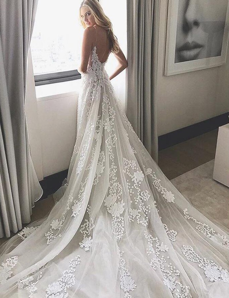 2017 Wedding Dress White Lace Long Wedding Dress Bridal Gown On Luulla 